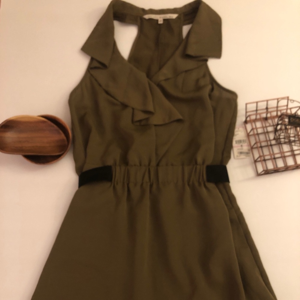 Green mini dress
